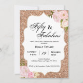 Aangepaste uitnodiging voor 50e verjaardag (Voorkant)