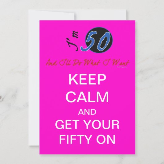 Aangepaste uitnodiging voor 50e verjaardag van gro (Voorkant)