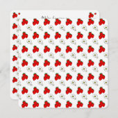 Aangepaste uitnodiging voor Aardbeien Patroon (Voorkant / Achterkant)