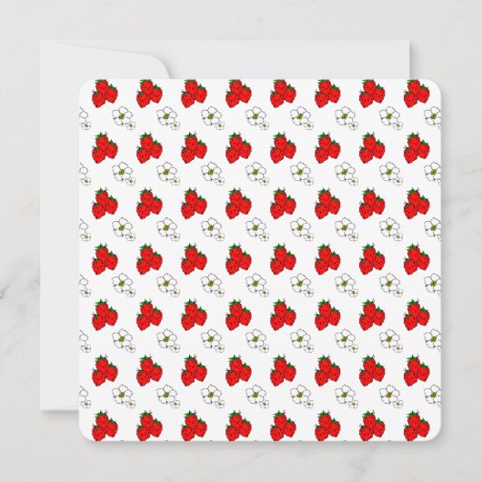 Aangepaste uitnodiging voor Aardbeien Patroon (Voorkant)