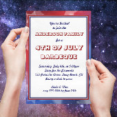 Aangepaste uitnodiging voor Amerikaanse patriottis