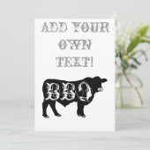 Aangepaste uitnodiging voor BBQ (Staand voorkant)