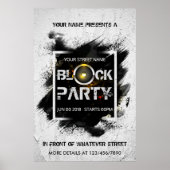 Aangepaste uitnodiging voor blokkering poster (Voorkant)