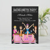 Aangepaste uitnodiging voor Chic Bachelorette (Staand voorkant)