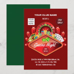 Aangepaste uitnodiging voor Club Casino Night Part