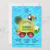 Aangepaste uitnodiging voor Club Summer Beach (Voorkant)