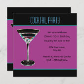 Aangepaste uitnodiging voor cocktail (Voorkant / Achterkant)