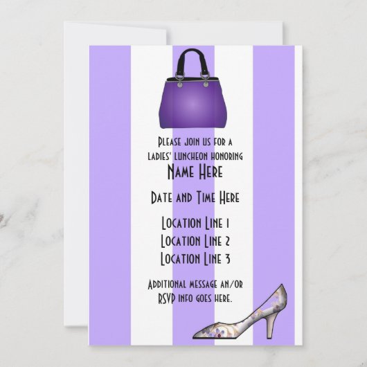 Aangepaste uitnodiging voor dames (Voorkant)