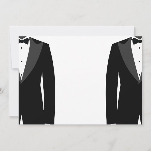 Aangepaste uitnodiging voor donkere en witte homep (Achterkant)