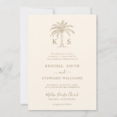 Aangepaste uitnodiging voor een Logo-palmboom op m (Voorkant)