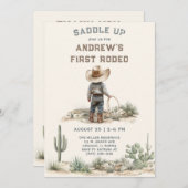 Aangepaste uitnodiging voor eerste rodeo sjabloon (Voorkant / Achterkant)