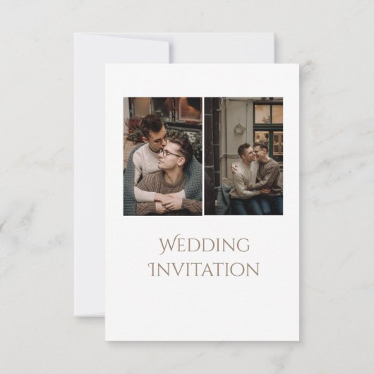 Aangepaste uitnodiging voor fotobruiloft (Achterkant)