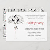 Aangepaste uitnodiging voor kerst en Holly (Voorkant / Achterkant)