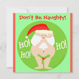 Aangepaste uitnodiging voor Kerstmis Naughty Santa