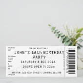 Aangepaste uitnodiging voor kleurconcert Ticket Pa (Staand voorkant)