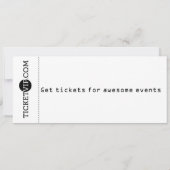 Aangepaste uitnodiging voor kleurconcert Ticket Pa (Achterkant)
