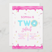 Aangepaste uitnodiging voor twee zoete verjaardage (Voorkant / Achterkant)