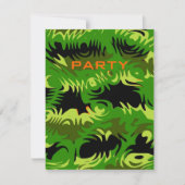 Aangepaste uitnodiging voor zwarte en groene tinne (Voorkant)