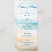 Aangepaste uitnodigingen in het Beach Wedding Menu (Voorkant / Achterkant)
