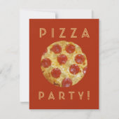 Aangepaste uitnodigingen PIZA-PARTIJ (Voorkant)