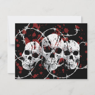 Aangepaste uitnodigingen van de Barbed Skull