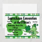 Aangepaste uitnodigingen van Play Leprechaun (Voorkant / Achterkant)