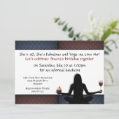 Aangepaste uitnodigingen van Yoga Party (Staand voorkant)