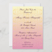 Aangepaste uitnodigingen voor Baptisme Floral Cros (Achterkant)