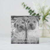 Aangepaste uitnodigingen voor feestjes met een jon (Staand voorkant)