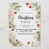 Aangepaste uitnodigingen voor kerstfeestjes (Voorkant / Achterkant)