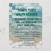 Aangepaste uitnodigingen voor piekmoedige strandwe (Voorkant / Achterkant)