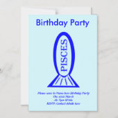 Aangepaste uitnodigingen voor Pisces Star Sign Fis (Voorkant)