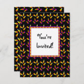 Aangepaste uitnodigingen voor Snoep op basis van h (Voorkant / Achterkant)