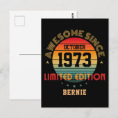 Aangepaste Uitstekende Verjaardag Jaar Maand Naam  Briefkaart (Voorkant / Achterkant)