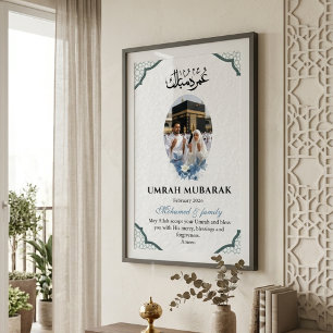 Aangepaste Umrah Mubarak-fotoposter Islamitische p Poster
