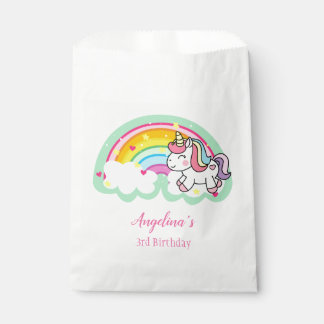 Aangepaste Unicorn Birthday Favor Bag Bedankzakje