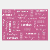 Aangepaste Unicorn Birthday Inpakpapier Vel (Voorkant 3)