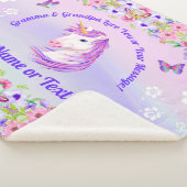 Aangepaste Unicorn Blankets, Rainboegkleuren Sherpa Deken (3/4)