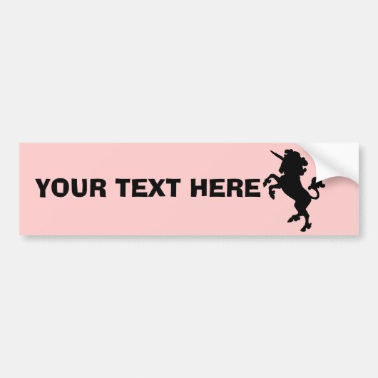 Aangepaste Unicorn-Bumpersticker Bumpersticker (Voorkant)