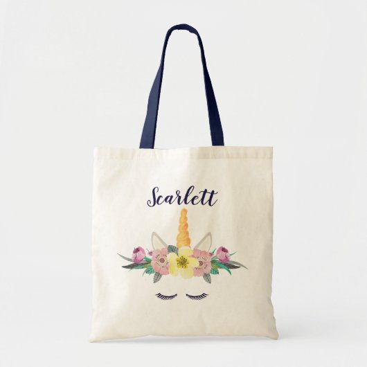Aangepaste Unicorn-Canvas tas (Voorkant)