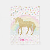 Aangepaste Unicorn Fleece Blanket (Voorkant)