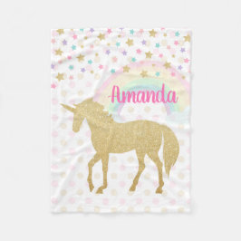 Aangepaste Unicorn Fleece Blanket Deken