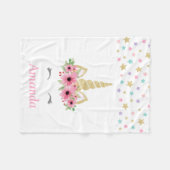 Aangepaste Unicorn Fleece Blanket Deken (Voorkant (Horizontaal))