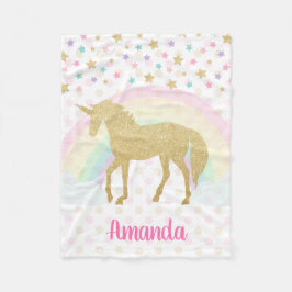 Aangepaste Unicorn Fleece Blanket Deken