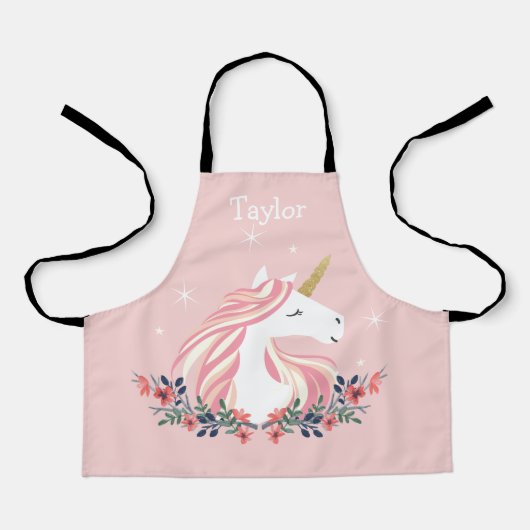 Aangepaste Unicorn Kinder Apron Schort (Voorkant)