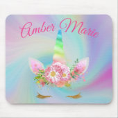Aangepaste Unicorn Rainbow Floating Muismat (Voorkant)