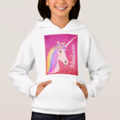 Aangepaste Unicorn regenboogroze glitter Sparkles (Voorkant)