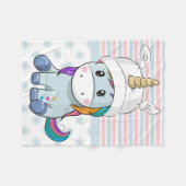 Aangepaste Unicorn Small Baby Boys Fleece Blanket (Voorkant (Horizontaal))
