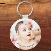 Aangepaste, unieke Baby-fotonaam Sleutelhanger (Voorkant)