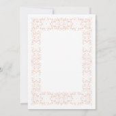 Aangepaste unieke elegante roze kant bedankt kar (Achterkant)